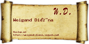 Weigand Diána névjegykártya